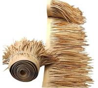 RUMENT Tiki Thatch Roof Simulation Thatch Tile Fake Straw Artificial Plastic Palm Thatch Roll 1m/3m/5m/10m Fire Retardant Anti-Aging for Outdoor Roof Tiki Bar Garden Patio Decor(Size:1m/3.2ft)