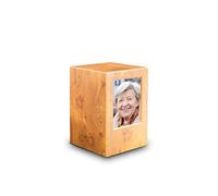 legendURN Pine coloured photo frame urn box MDF in several dimensions | Cremation Urn for Ashes