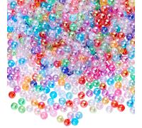 LEGENTLISUR 1000Pcs Transparent Colorful Acrylic Beads for Jewelry Making Bulk Small Spacer Beads for Bracelet Necklace Jewelry Craft Making
