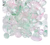 LEGENTLISUR 100G Glass Assorted Beads for Jewelry Making Gradient Heart Flower Bear Turtle Butterfly Cute Beads for DIY Bracelet Necklace Earrings Keychains Craft Making(Dark Sea Green)