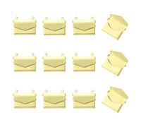 LEGENTLISUR 10Pcs Gold Envelope Charms for Jewelry Making Cute Brass Love Letter Pendant Charms for Bracelets Necklace Earring Keychains DIY Supplies