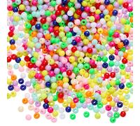 LEGENTLISUR 1100-1120Pcs Opaque Colored Acrylic Beads for Jewelry Making Bulk Small Spacer Beads for Bracelet Necklace Supplies Handmade Craft