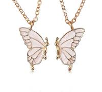 LEGENTLISUR 2 Pieces Necklaces for Women Gold Necklace Friendship Necklace For Best Friend Necklaces Birthday Anniversary Thanksgiving Mother Daughter Gift(White)