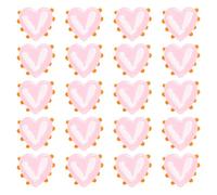 LEGENTLISUR 20Pcs Glass Heart Beads for Jewelry Making Handmade Lampwork Pink Love Heart Beads Strands for Bracelets Earring Necklace DIY Making kit