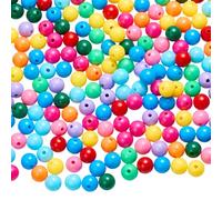 LEGENTLISUR 280-300Pcs Opaque Colored Acrylic Beads for Jewelry Making Bulk Small Spacer Beads for Bracelet Necklace Supplies Handmade Craft