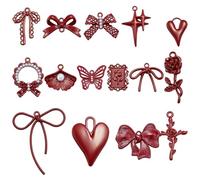 LEGENTLISUR 30Pcs Mixed Hearth Shell Flower Bow Charms for Jewellery Making Shell Pendants Hearth Pendants Flower Charms for Bracelets Necklace Earrings DIY Supplies