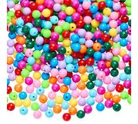 LEGENTLISUR 480-500Pcs Opaque Colored Acrylic Beads for Jewelry Making Bulk Small Spacer Beads for Bracelet Necklace Supplies Handmade Craft