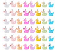 LEGENTLISUR 48Pcs Cute Charms Bulk for Jewellery Making Glow in the Dark Resin Pendant Charms DIY Craft Supplies for Bracelets Necklaces Earrings