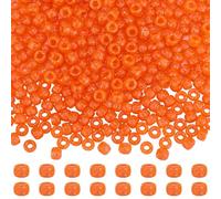 LEGENTLISUR 500 Pieces Coral Orange Plastic Craft Beads Glitter Pony Bead for Friendship Bracelets Key Chains Jewelry Making Projects