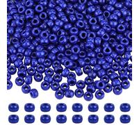 LEGENTLISUR 500 Pieces Marine Blue Plastic Craft Beads Solid Color Pony Bead for Friendship Bracelets Key Chains Jewelry Making Projects