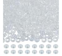 LEGENTLISUR 500 Pieces Transparent Plastic Craft Beads Transparent Pony Bead for Friendship Bracelets Key Chains Jewelry Making Projects