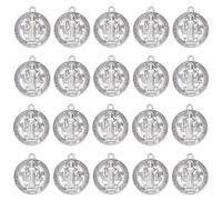 LEGENTLISUR 50Pcs Christian Charms for Jewellery Making Silver Religious Charms for Bracelets Necklace Earring Keychains DIY Supplies