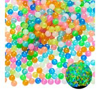 LEGENTLISUR 520-540Pcs Glow in the Dark Acrylic Pony Beads for Jewelry Making Bulk Small Neon Beads for Bracelets Hair Braiding Necklaces Making
