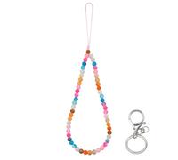 LEGENTLISUR Natural Stone Beaded Phone Wrist Strap Cellphone Wristlet Lanyard Hands Free Strap for Keychain Phone Hanging Accessories(Weathered Agate)