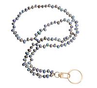 LEGENTLISUR Teacher Lanyard with ID Holder Cute Pearl Beaded Retractable Lanyards for Women for Cruise Ship Cards Nurse Id Badges and Keys