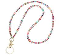 LEGENTLISUR Teacher Lanyards Cute Beaded Lanyard Boho Rainbow Lanyard Fashion Keychain Lanyards for Cruise Ship Cards Nurse ID Badges and Keys Mixed Color Multicolor