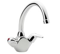 Leger L526 Chrome Mono Kitchen Mixer Tap with Single Lever and High Swivel Spout - Deck Mounted