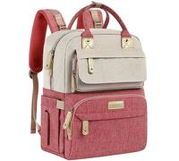 Legestori Diaper Bag Backpack, Baby Girl Diaper Bag with Insulated Pockets and Stroller Straps, Red, L, Casual