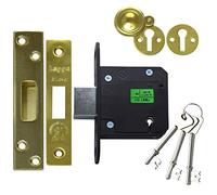 Legge BS 5-Lever Mortice Deadlock Polished Brass 2¼"" / 58mm