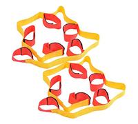 Legged Race Band, 1 Pair 4 Choices Polyester Yarn Outdoor Sport Multiplayer Legged Fixed Belt Cooperative Race Band Walker Tie Teamwork Training Game Interactive Toys(6 people belt)