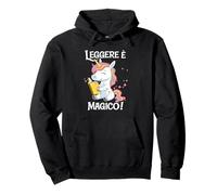 Leggere E Magico Unicorno Lettura Italiano Bambini Pullover Hoodie