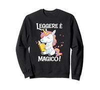 Leggere E Magico Unicorno Lettura Italiano Bambini Sweatshirt