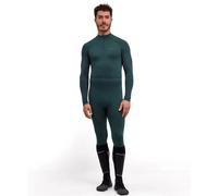 FALKE Men's Maximum Warm Long M Ti Functional Yarn Quick Dry 1 Piece Base Layer Bottom, Green Holly 7385 Trend, L