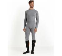 FALKE Men's Wool-Tech 3/4 M Ti Functional Yarn Quick Dry 1 Piece Base Layer Bottom, Grey Grey-Heather 3757, XL