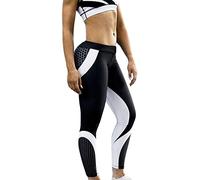 Legging for Women UK Black White Patchwork Honeycomb 3D Print Elastic Quick Dry New Breathable Yoga Pants Slim High Waist Hip Lift Tummy Body Sculpting Trousers Comfy Casual Gym Joggers Tights Sales