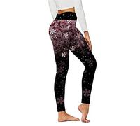 Legging for Women UK Plus Size Fashion Colorful Butterfly Pattern Shiny Print Yoga Pants New Casual Elastic Waist Seamless Daily Shapewear High Waist Hip Lift Pilates Running (01-B-Purple, XXL)