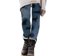 Legging for Women UK Plus Size Shiny Cute Cat Butterfly Pattern Tie Dye Printed Splicing Color Yoga Pants Elastic Waist Waist Hip Lift Tummy Slim Trouser Fashion Pilates Sports Tights Sales Dark Blue
