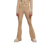 Legging knitted woman Urban Classics Rib Bootcut Beige XL