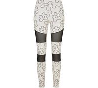 Urban Classics Women's Ladies Tech Mesh AOP Leggings Pants, Softseagrassflower, XXXXL