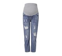 Legging Prop Pants Belly Pregnant Woman Maternity Trousers Ripped Jeans Maternity Pants Fall Dress Pants Women (Blue, M)