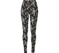 Urban Classics Ladies Soft AOP Leggings Ladies Leggings Available in Many Sizes XS - 5XL, BlackRose, M