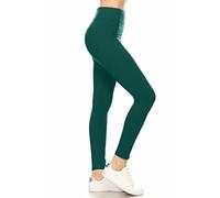 Leggings Depot High Waisted Leggings for Women Buttery Smooth & Soft Women's Leggings Solid Yoga - Reg, Plus, 1X3X, 3X5X, Forest Green, XL