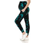 Leggings Depot Maternity Pants for Women Over The Belly Pregnancy Joggers Casual Lounge Pants, Ocean Deep, S