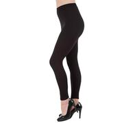 Leggings Eleven High Waisted Black for Women, Thick Full Elastic Length Opaque Leggings Comfy Stretch Plus Size (UK, Numeric, 22, Regular, Regular, #1 Pack Black)