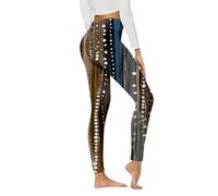 Leggings for Women Fall Fashion High Waisted Gym Running Hiking Leggings Trendy Plus Size Patterned Outdoor Activewear Compression Pants,Xc-Khaki,4XL