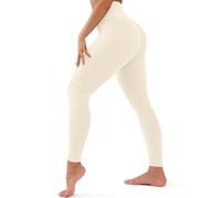 Leggings for Women - High Waisted Full Length Buttery Soft Yoga Pants for Workout Athletic Daily, Off-White, Large-X-Large