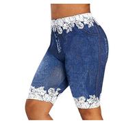 Leggings For Women Uk Plus Size Fashion Print Patterned Yoga Pants Basic Slip Bike Workout Shorts High Waisted Lifting Buttock Sculpting FitnessTrousers Belly Collection Waist Skinny Pants Clearance