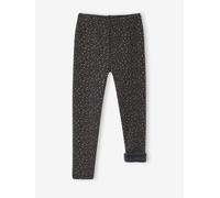 Leggings Lined in Polar Fleece for Girls printed grey