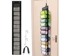 Leggings Organizer, 24 Compartments Double-sided Gym Clothes Organizer, Clear Tshirt Organizer, Hanging Jeans Organizer with 2 Ways Hooks for Closet Door WallLeggings