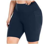 Leggings Shorts with Pockets Women Workout Shorts Oversized Scrunch Butt Lifting Up Legging Tummy Control Biker Shorts High Waisted Sport Gym Yoga Sweatpant Joggers Plus Size 14-22