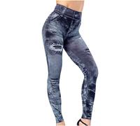 Leggings Women Butt Lift UK Stretch Yoga Pants with Pockets High Waist Jeggings Pull On Skinny Straight Leg Ladies Stretchy Trousers Tummy Control Yoga Legging for Workout Business Casual Work