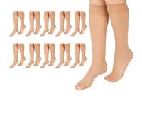 L'eggs Everyday Women's Knee-Highs, Sheer Toe, 100% Nylon, One Size, Nude, One size