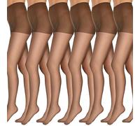 L'eggs womens Everyday Control Top Pq0j96 6 Pairs Pantyhose, Suntan, Queen US