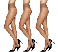 L'eggs Women's L’Eggs Energy Sheer Panty Pantyhose-Multiple Packs Available, 30 den, Suntan 3-Pack, Queen (Pack of 3)