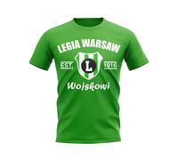 Legia Warsaw Junior Established Football T-Shirt Green in White | Size: 12-13 Years Legia Warsaw White 12-13 Years