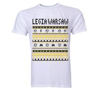 Legia Warsaw Women's Womens Christmas T-Shirt in White | Size: Large Legia Warsaw White L